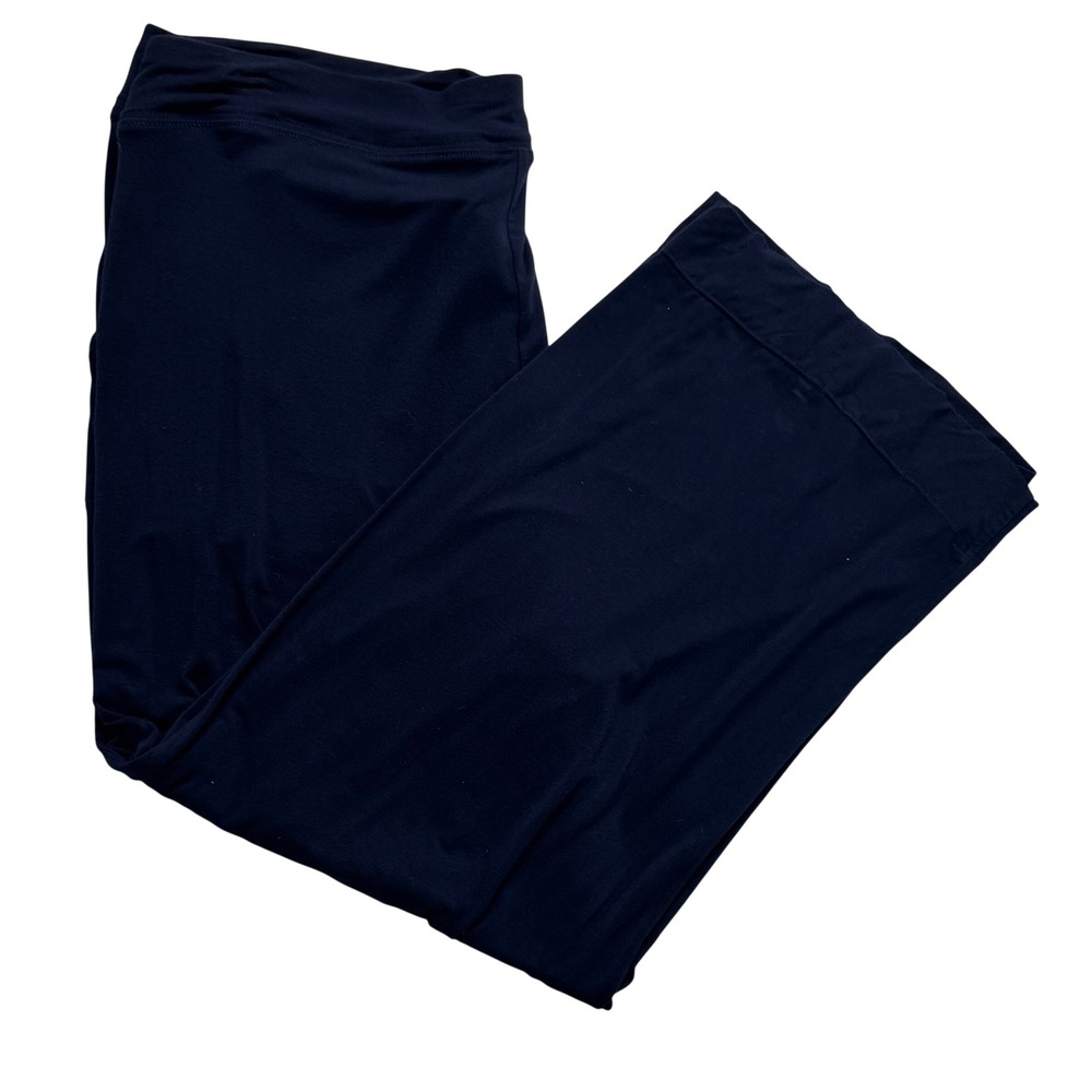 Soma Cool Nights Pajama Pants Navy Blue Wide Leg Sleep Bottoms Womens Large
